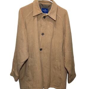 Hickey Freeman Sport Tan Peacoat Coat M